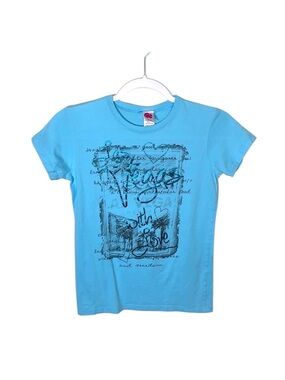 Vegas Girl Las Vegas with Love Blue T Shirt Size Small